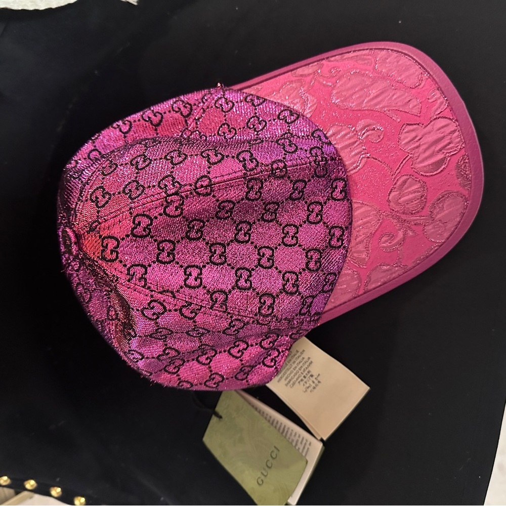 Gucci Pink GG Monogram Women's Hat - Picture 9 of 11